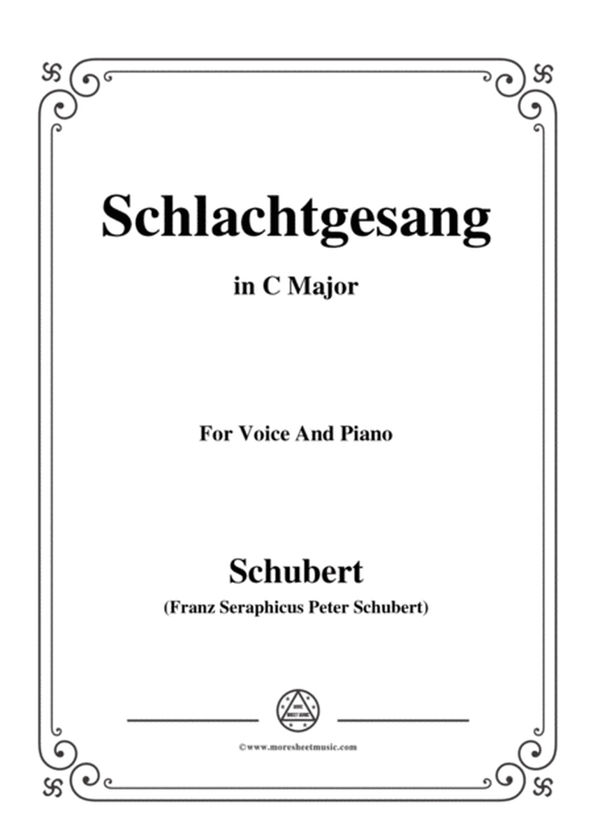 Schubert-Schlachtgesang,in C Major,for Voice&Piano image number null