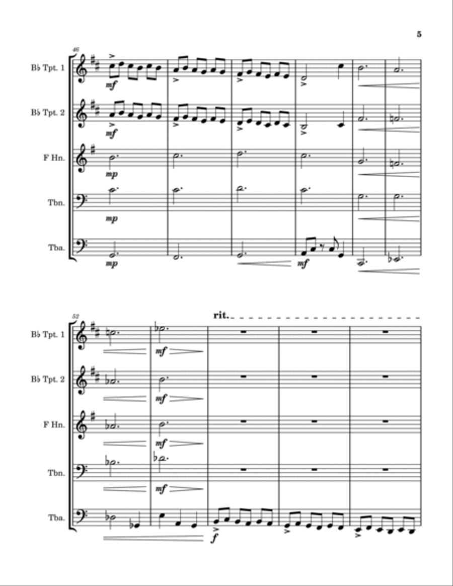 Skating Brass Quintet scores gallery preview page 5