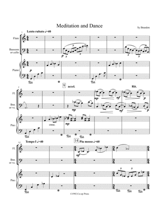 Meditation and Dance for Flute, Bassoon or Cello, and Piano