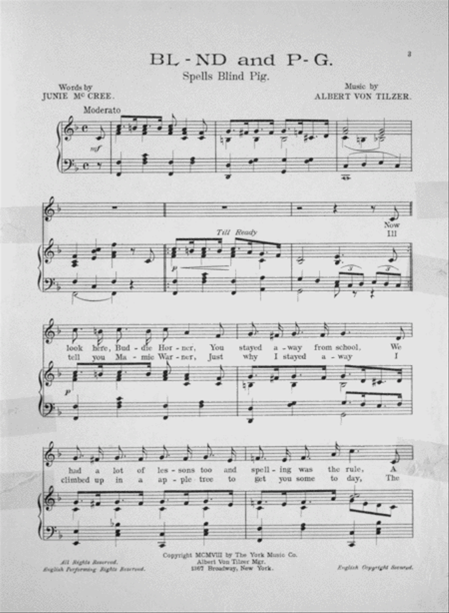 Bl-nd and P-g Spells Blind Pig Voice scores gallery preview page 2