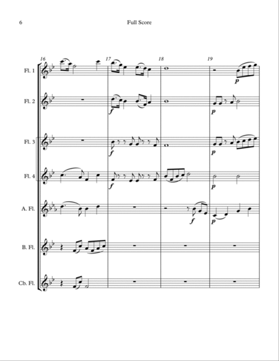 Morning In The Adirondacks - for flute choir Flute Choir scores gallery preview page 6