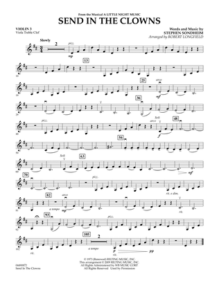 Send in the Clowns (from A Little Night Music) (arr Robert Longfield) - Violin 3 (Viola Treble Clef)