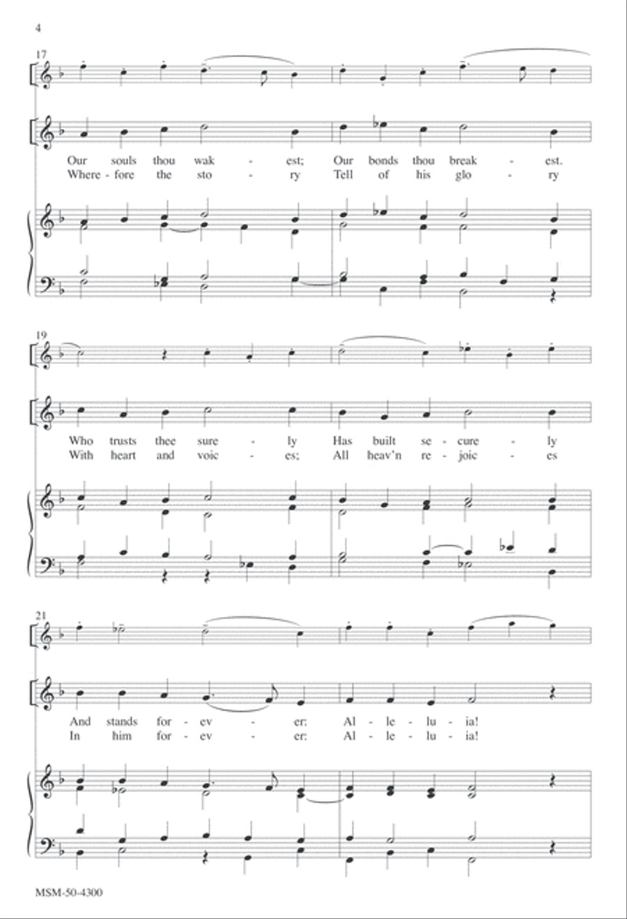 In Thee Is Gladness Unison Choir scores gallery preview page 4