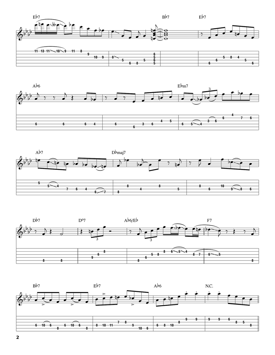 In A Mellow Tone In A Mellow Tone Electric Guitar scores gallery preview page 2