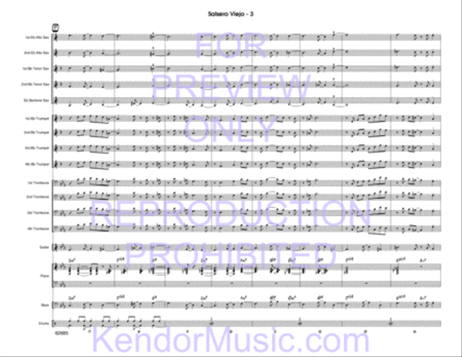Salsero Viejo (Full Score) Jazz Ensemble scores gallery preview page 4