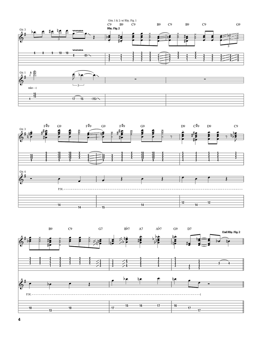 Jeff's Boogie Guitar Tablature scores gallery preview page 4