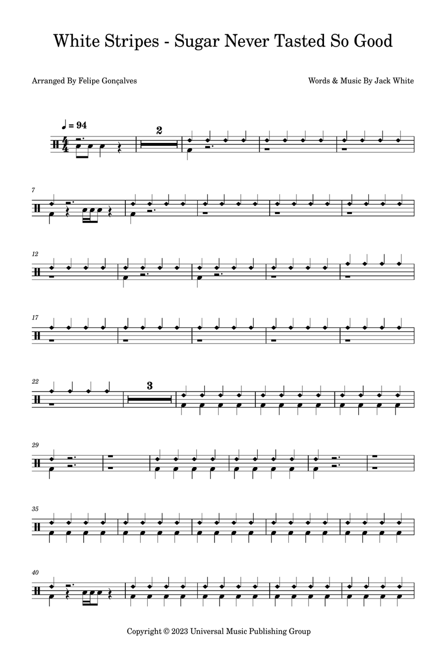 Sugar Never Tasted So Good Drum Set scores gallery preview page 1