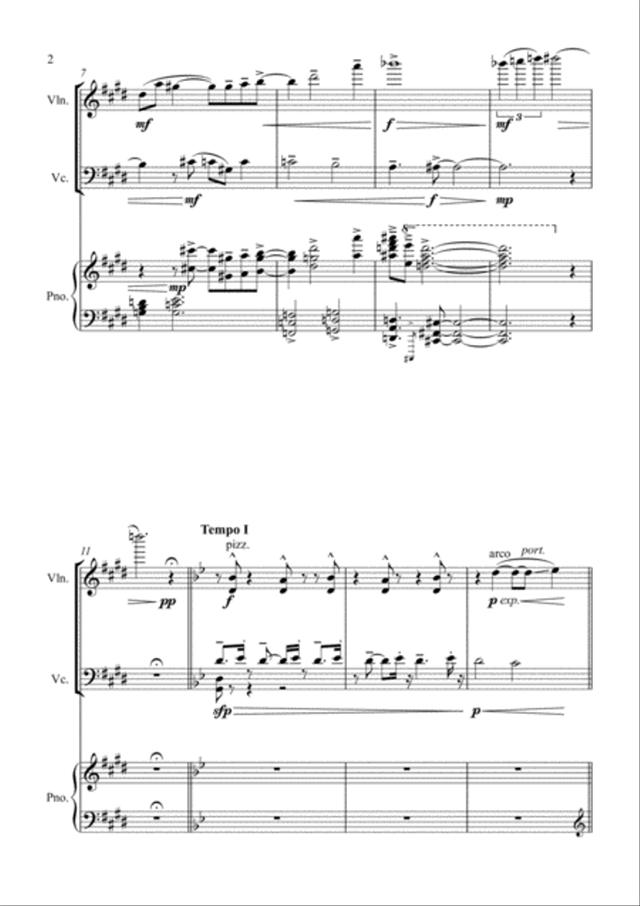 Fluctuations Fluctuations Piano Trio scores gallery preview page 2