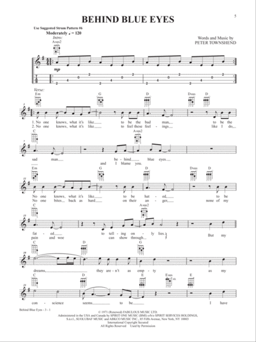 Classic rock ukulele songbook cheap