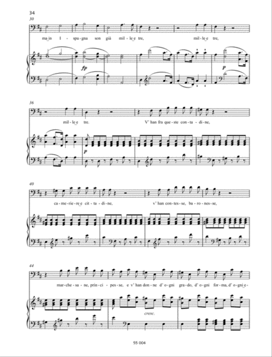 Madamina, il catalogo è questo Bass Voice scores gallery preview page 3