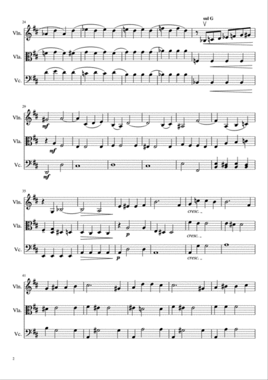 Love Theme from Romeo and Juliet String Trio scores gallery preview page 3