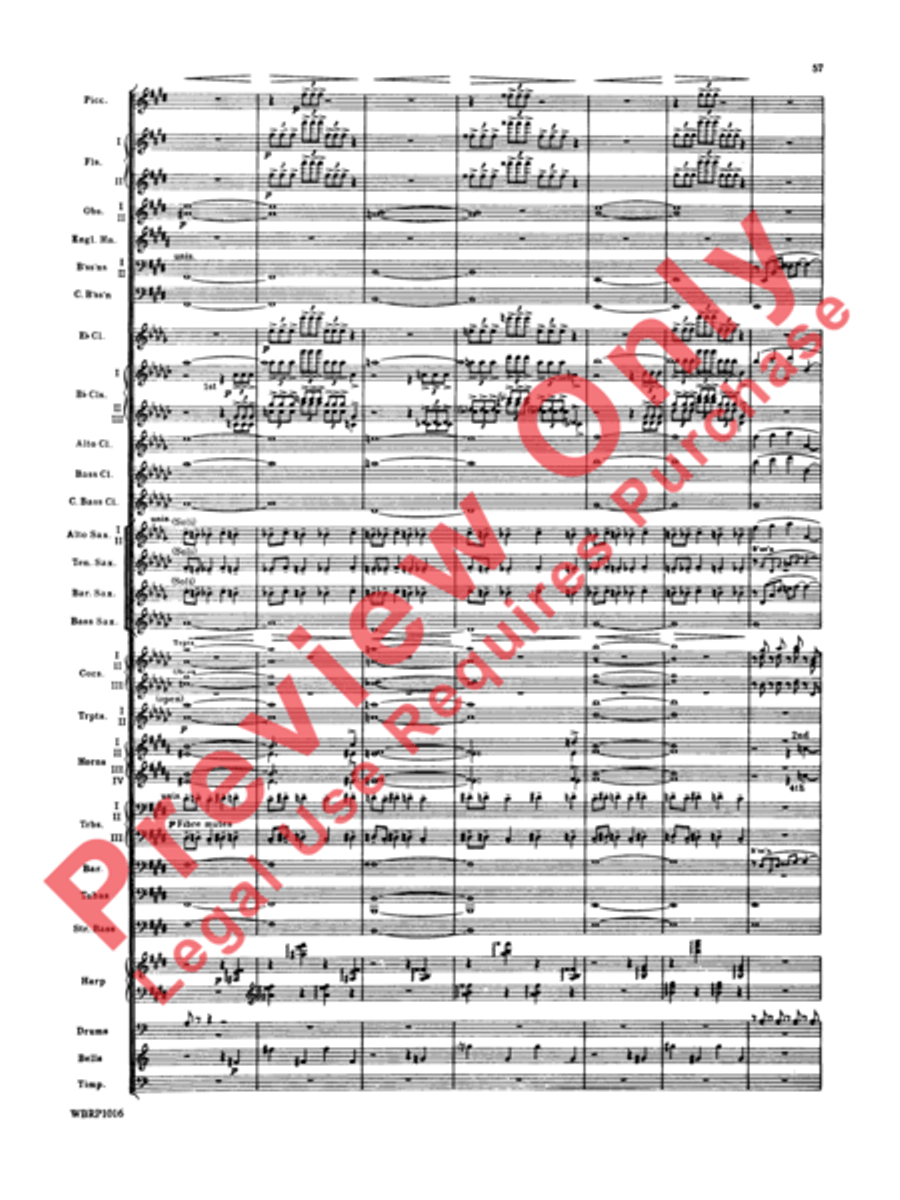 Rhapsody in Blue Concert Band scores gallery preview page 60