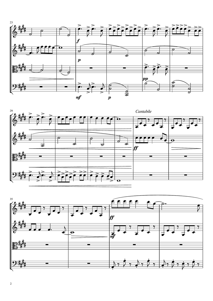 Summertime Sadness Summertime Sadness String Quartet scores gallery preview page 2