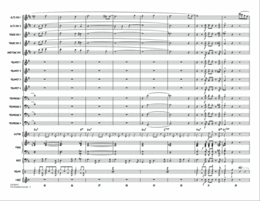 The Sweetest Sounds (Alto Sax Feature) - Conductor Score (Full Score) Jazz Ensemble scores gallery preview page 5