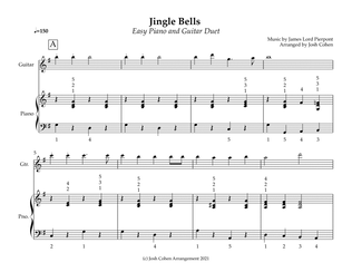 Jingle Bells - Easy Piano and Guitar Duet