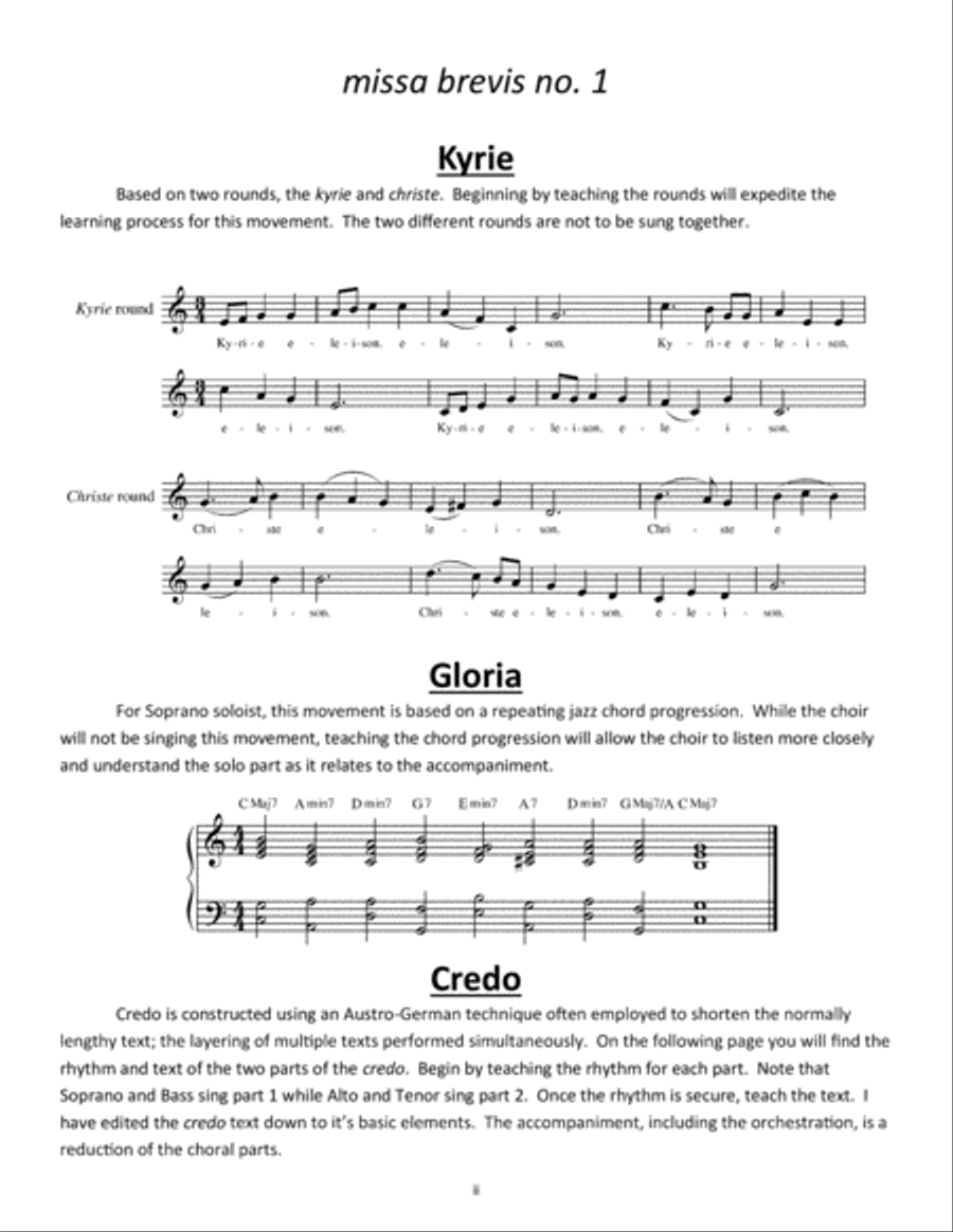 missa brevis no. 1 4-Part scores gallery preview page 2