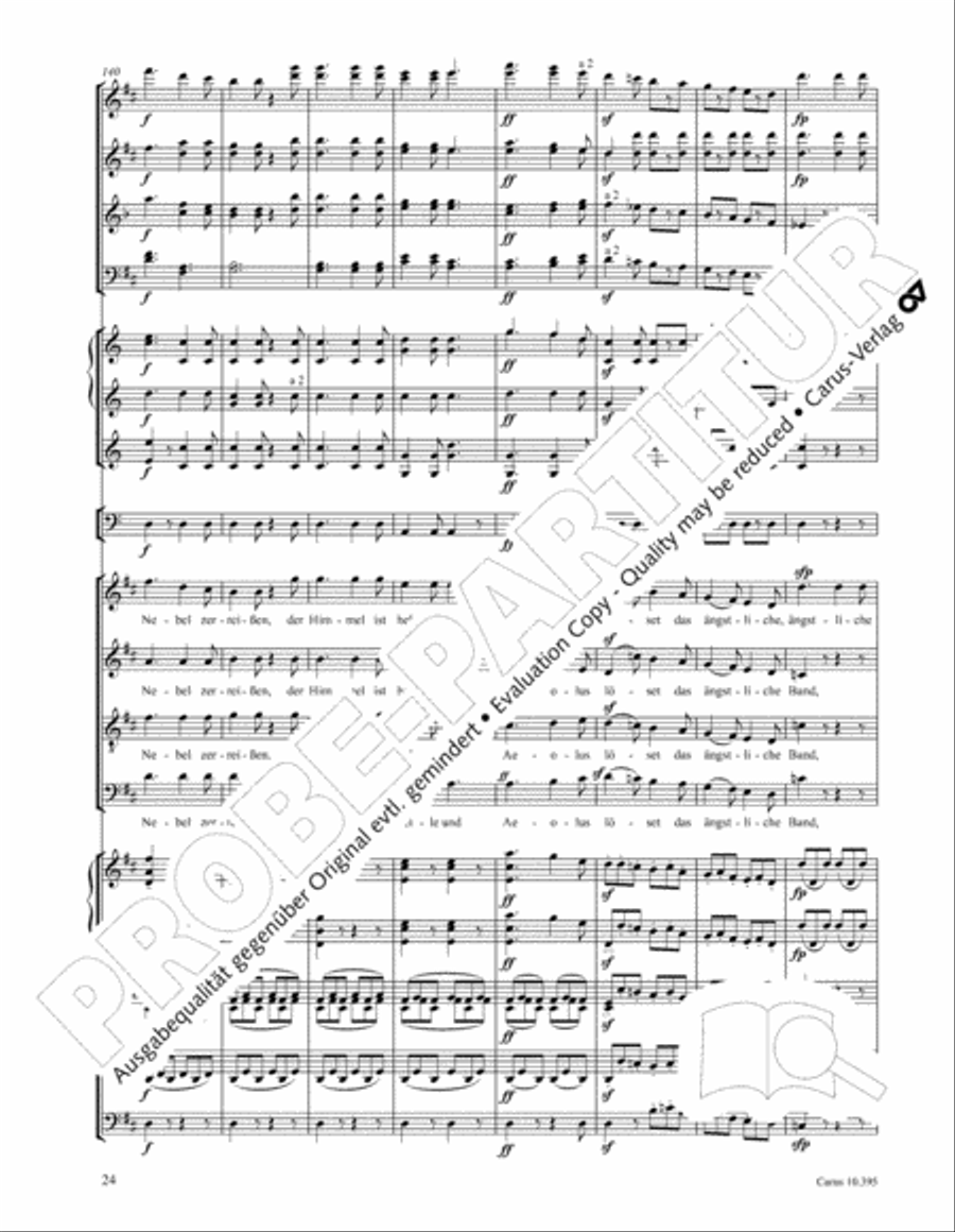 Calm Sea and Prosperous Voyage 4-Part scores gallery preview page 25