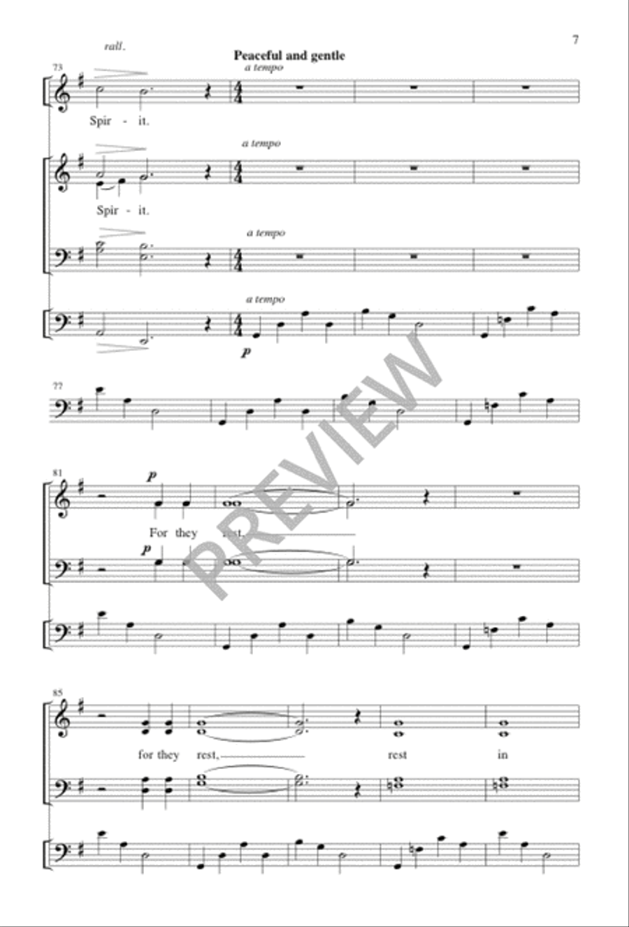 I Am Resurrection and I Am Life 4-Part scores gallery preview page 7
