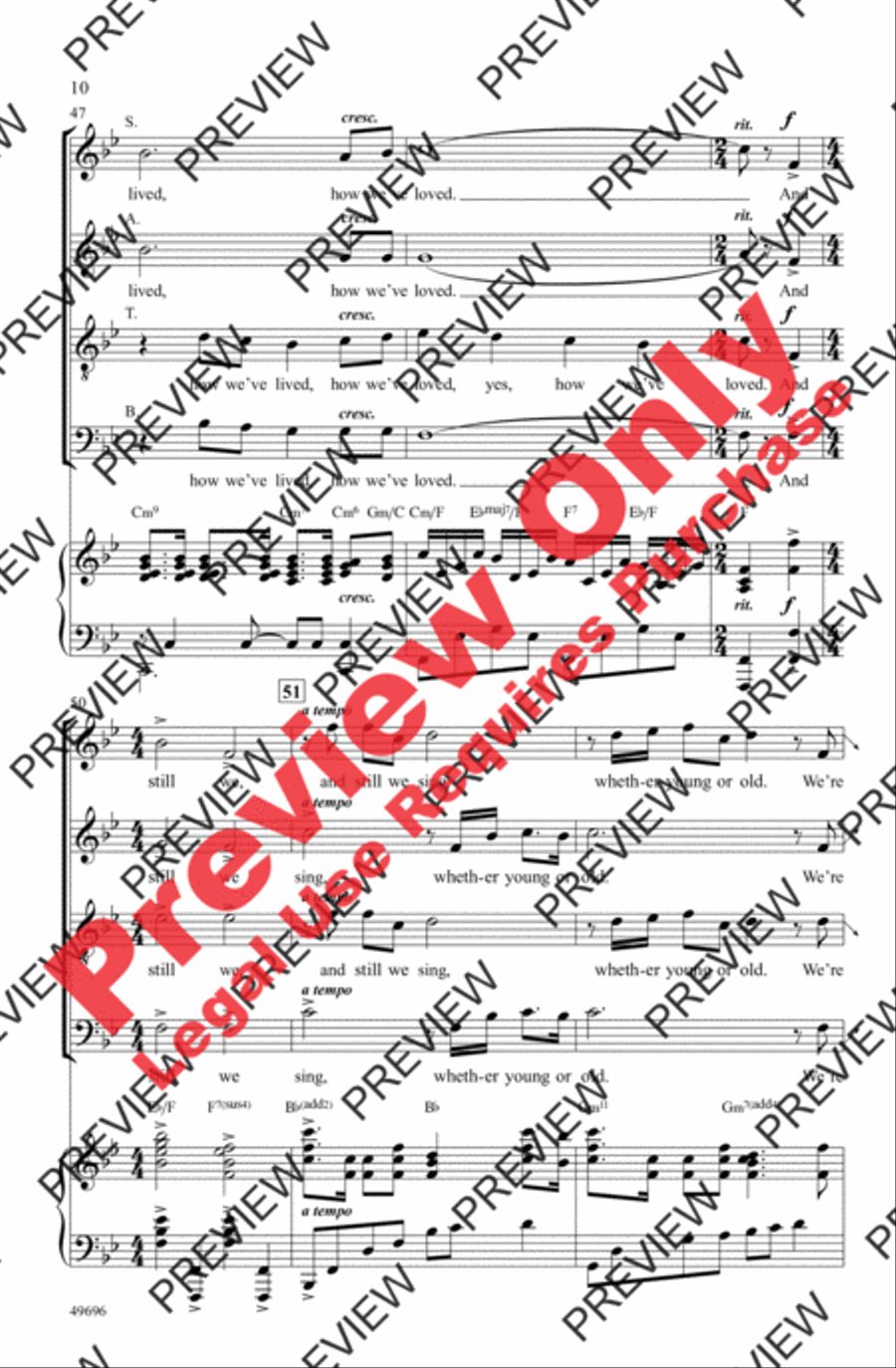 And So We Sing 4-Part scores gallery preview page 10