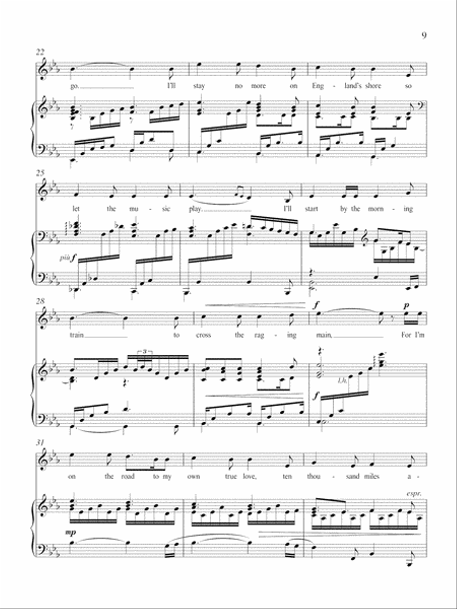 Ten Thousand Miles Away Medium Voice scores gallery preview page 4