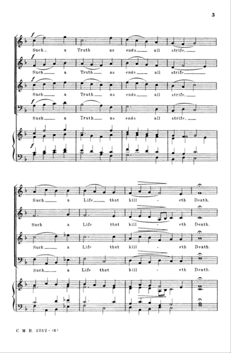 Come, My Way, My Truth, My Life 4-Part scores gallery preview page 3