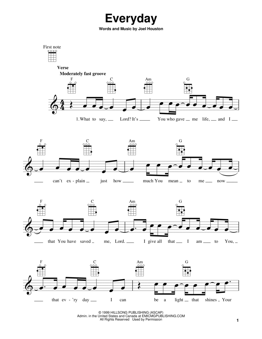 Everyday Ukulele scores gallery preview page 1