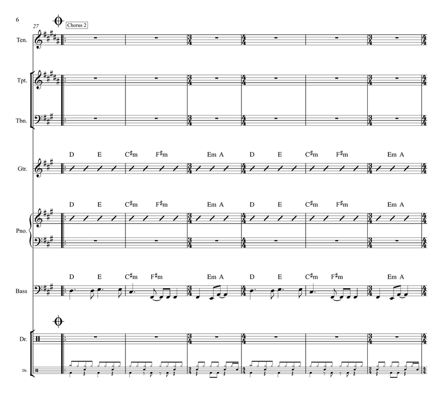 I Say A Little Prayer Cover Band scores gallery preview page 6