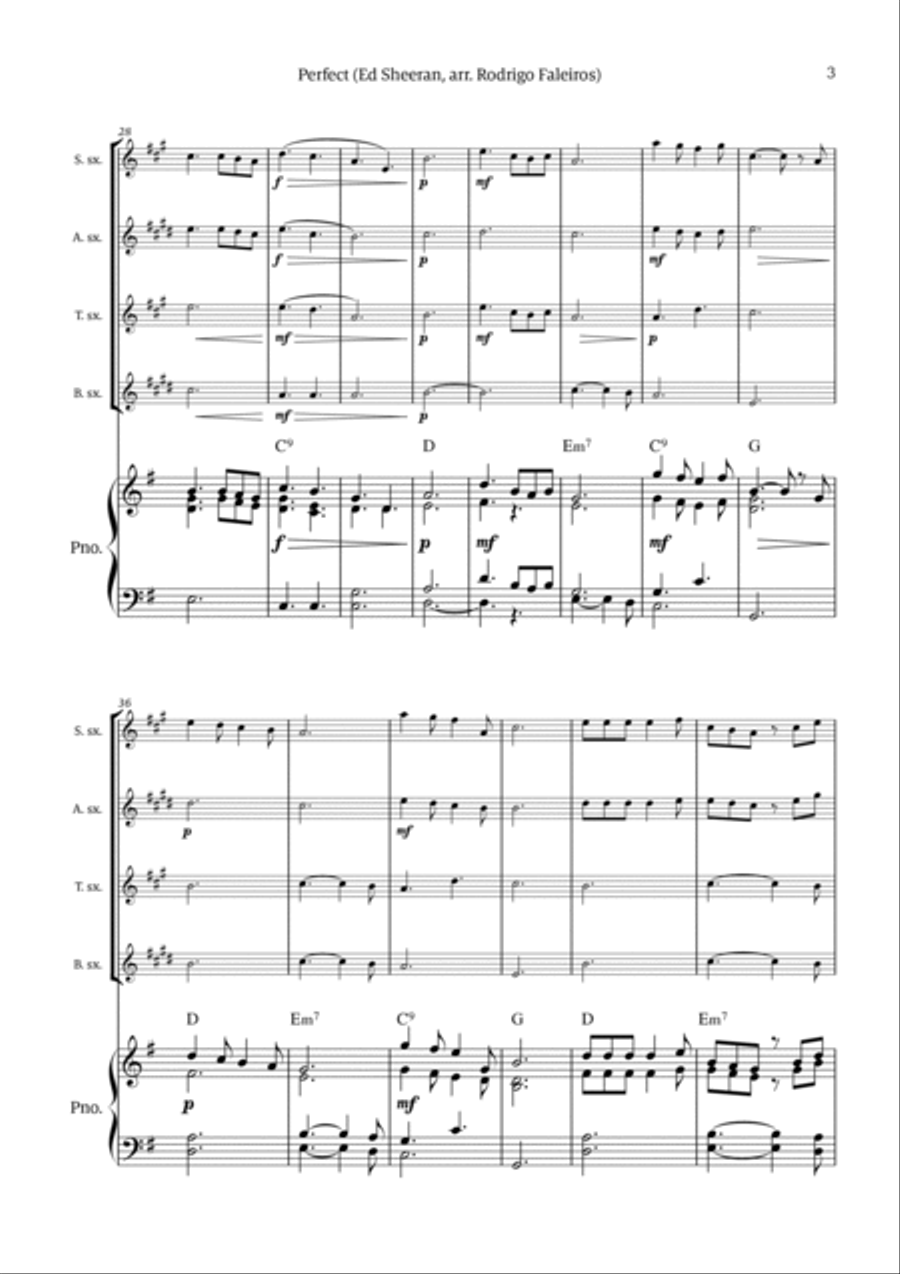 Perfect Tenor Saxophone scores gallery preview page 3