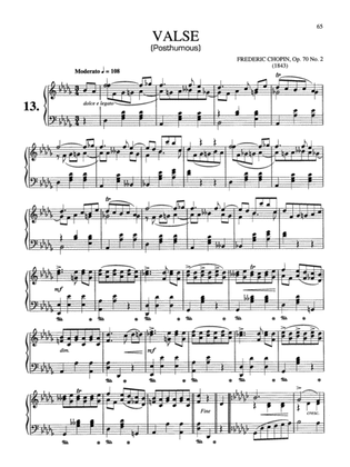 Chopin: Valse, Op. 70, No. 2 (Posthumous)