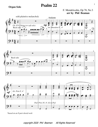 Psalm 22 - Mendelssohn-organ solo