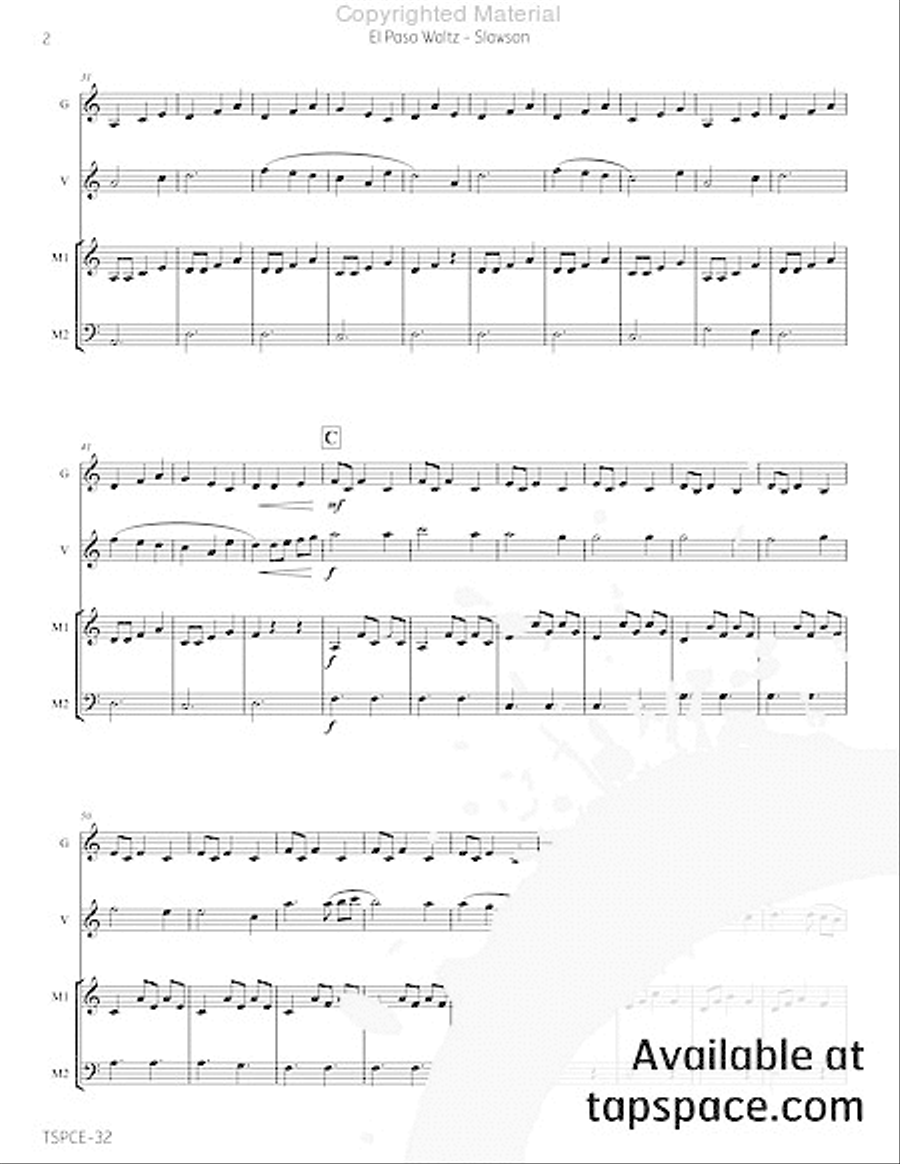 El Paso Waltz Percussion Ensemble scores gallery preview page 7