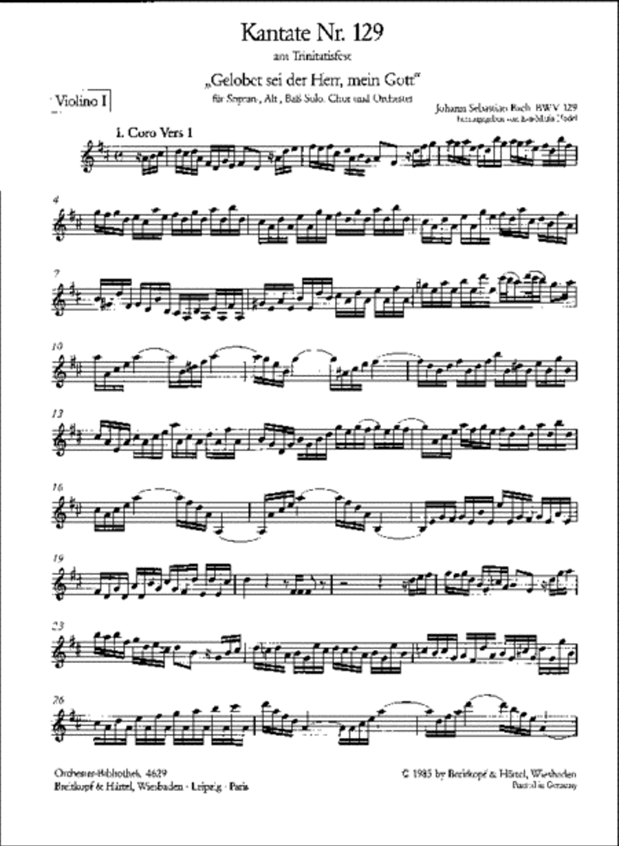 Cantata BWV 129 “Gelobet sei der Herr, mein Gott” 4-Part scores gallery preview page 2
