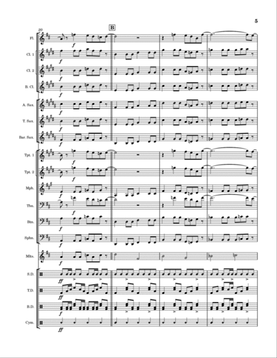 Lithium Marching Band scores gallery preview page 5