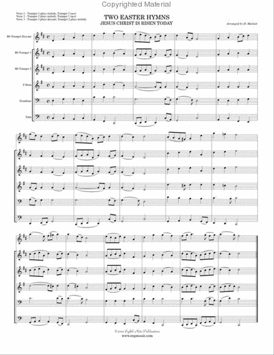 Two Easter Hymns Two Easter Hymns Brass Quintet scores gallery preview page 2