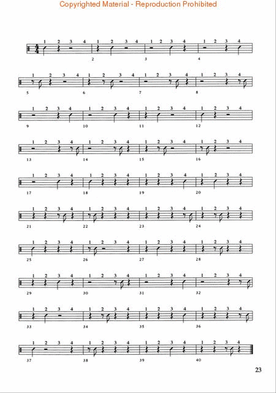 Encyclopedia of Reading Rhythms Drums scores gallery preview page 3