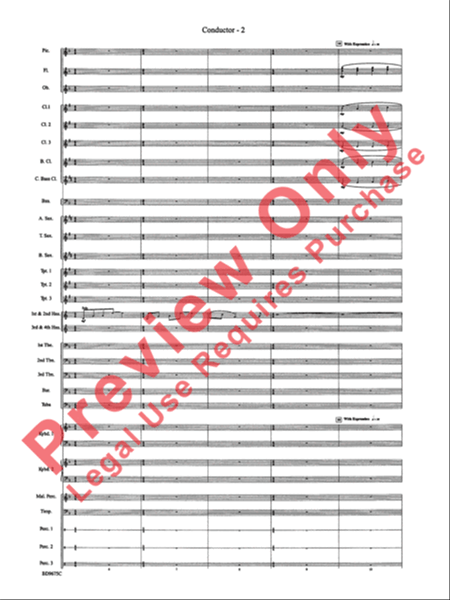 Twelve Seconds to the Moon Concert Band scores gallery preview page 5
