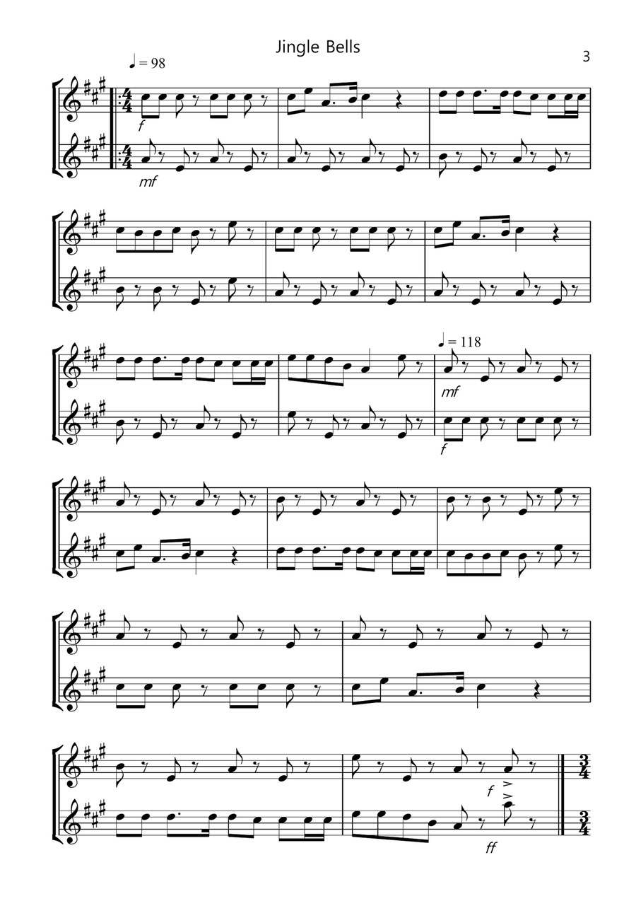 8 Easy Christmas Duets for Alto Saxophone 8 Easy Christmas Duets for Alto Saxophone Woodwind Trio scores gallery preview page 3