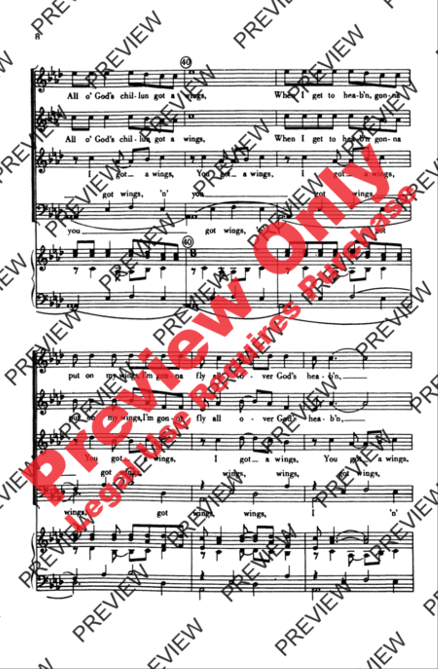 I Got Shoes I Got Shoes 4-Part scores gallery preview page 8