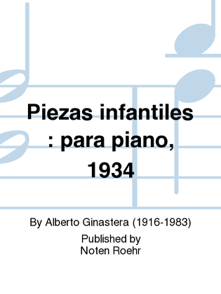 Book cover for Piezas infantiles : para piano