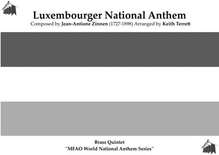 Luxembourger National Anthem for Brass Quintet (MFAO World National Anthem Series)