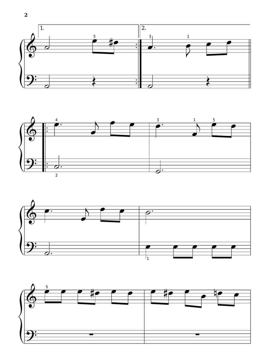 Fur Elise Fur Elise Piano Solo scores gallery preview page 2