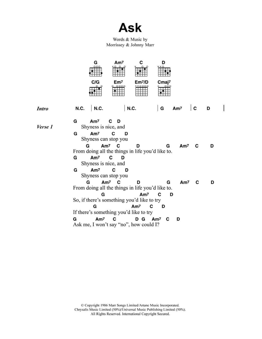Ask Easy Guitar scores gallery preview page 1
