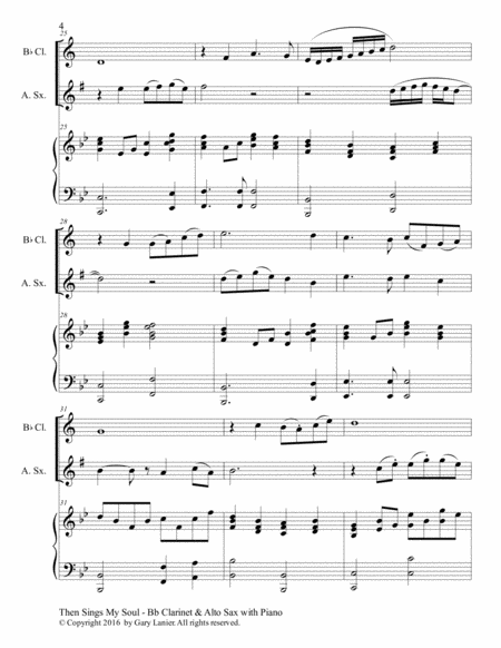 Trios for 3 GREAT HYMNS (Bb Clarinet & Alto Sax with Piano and Parts) image number null