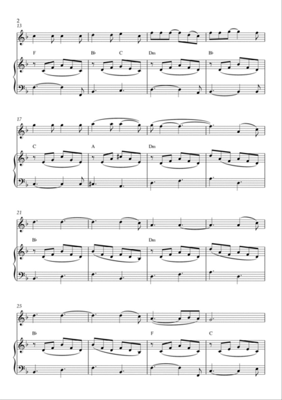 Hallelujah Alto Recorder scores gallery preview page 2