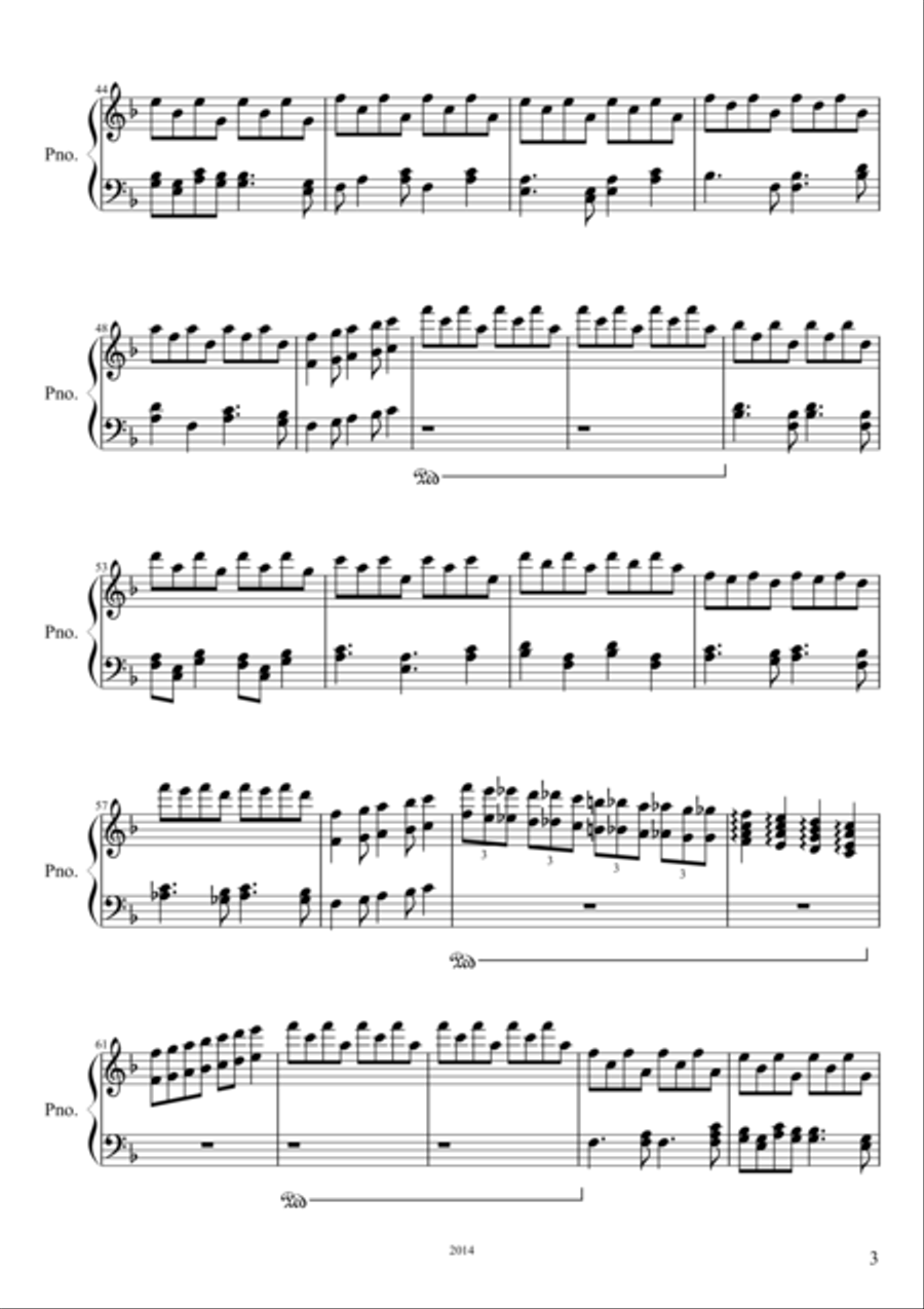 The Cavern Piano Solo scores gallery preview page 3