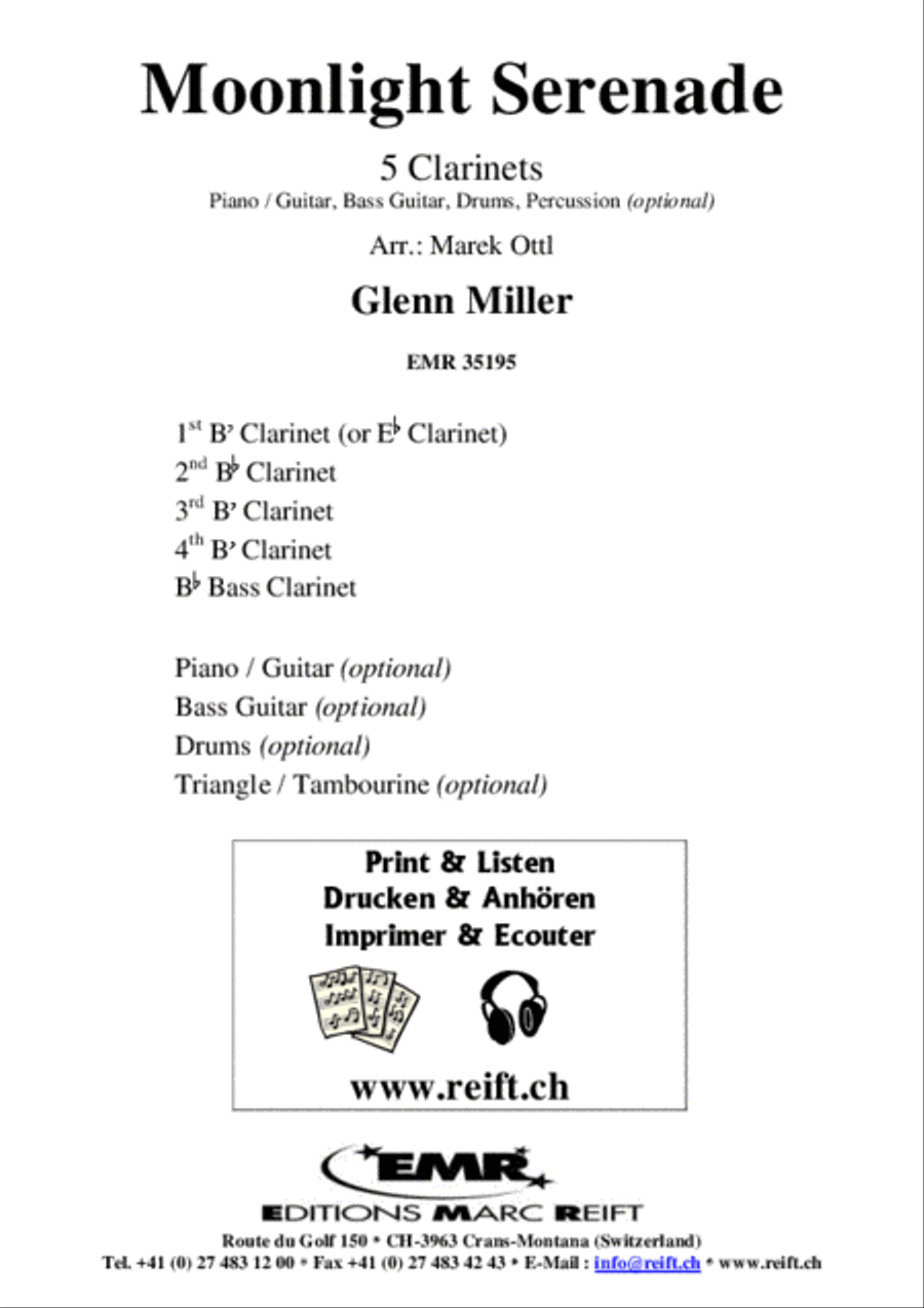 Moonlight Serenade Clarinet scores gallery preview page 2