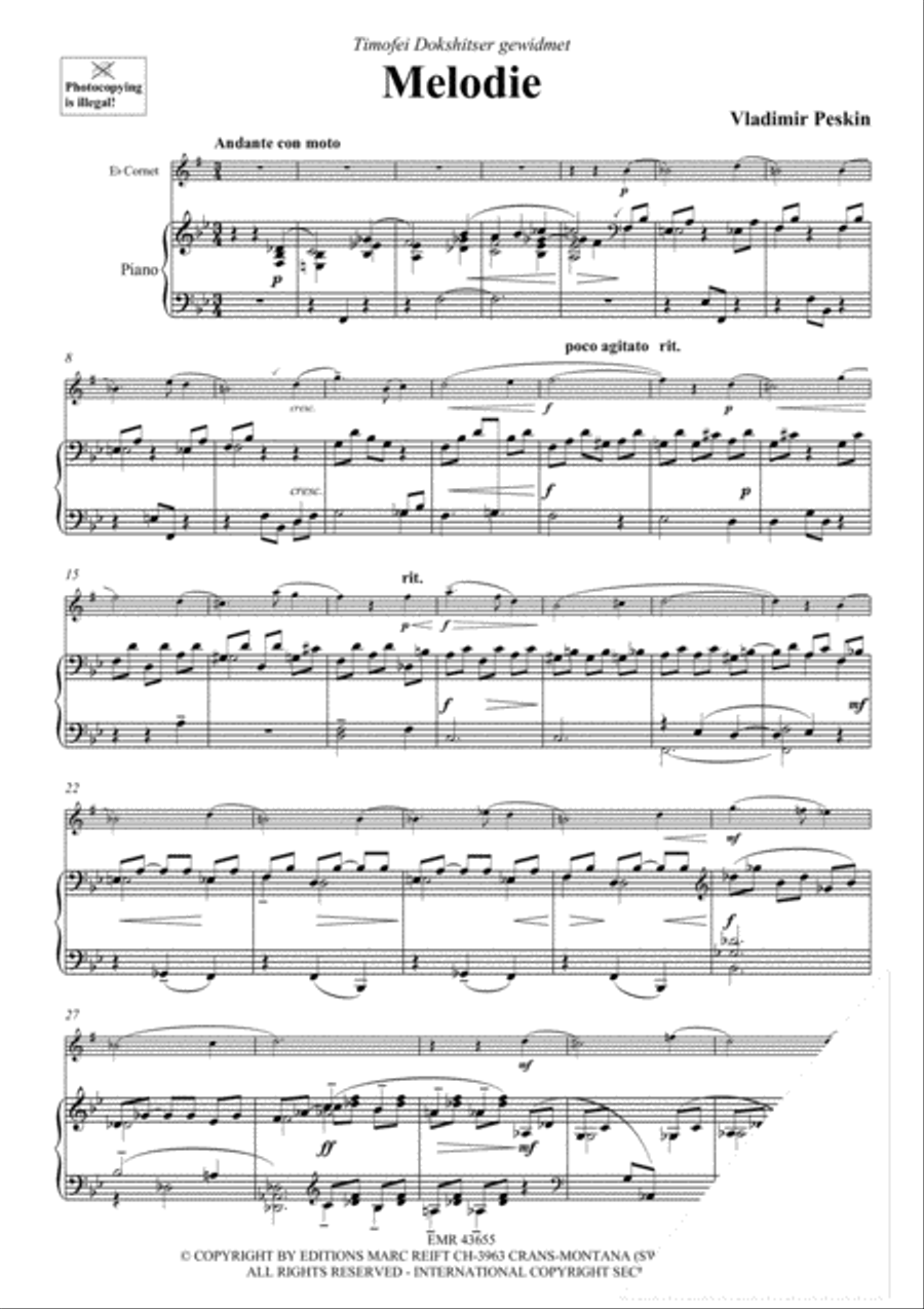 Melodie Melodie Cornet scores gallery preview page 3