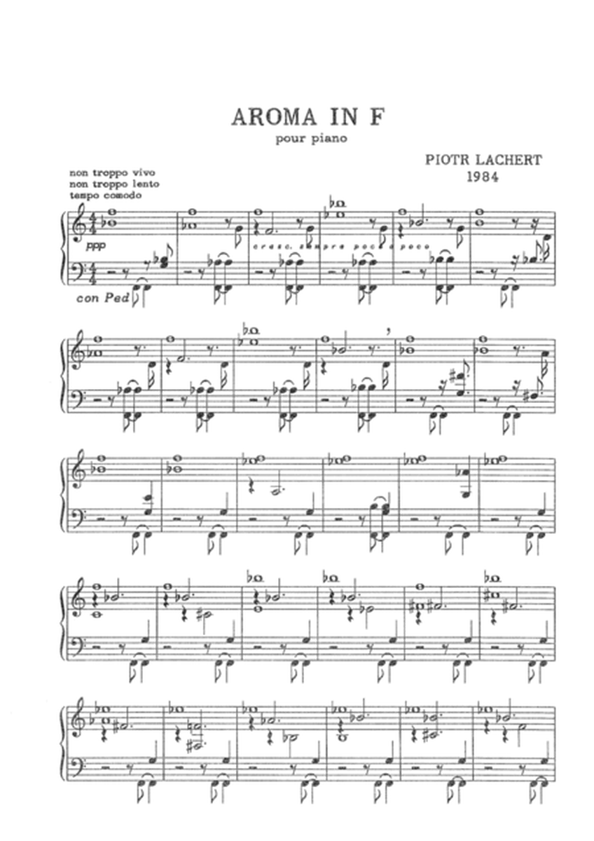 Aroma in F for piano, 9 pages