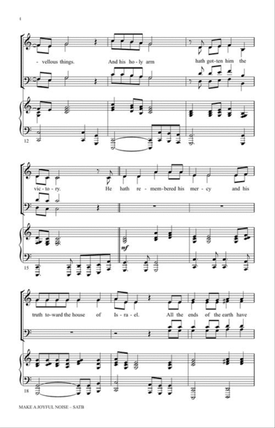 Make a Joyful Noise – The Coronation Anthem 4-Part scores gallery preview page 4