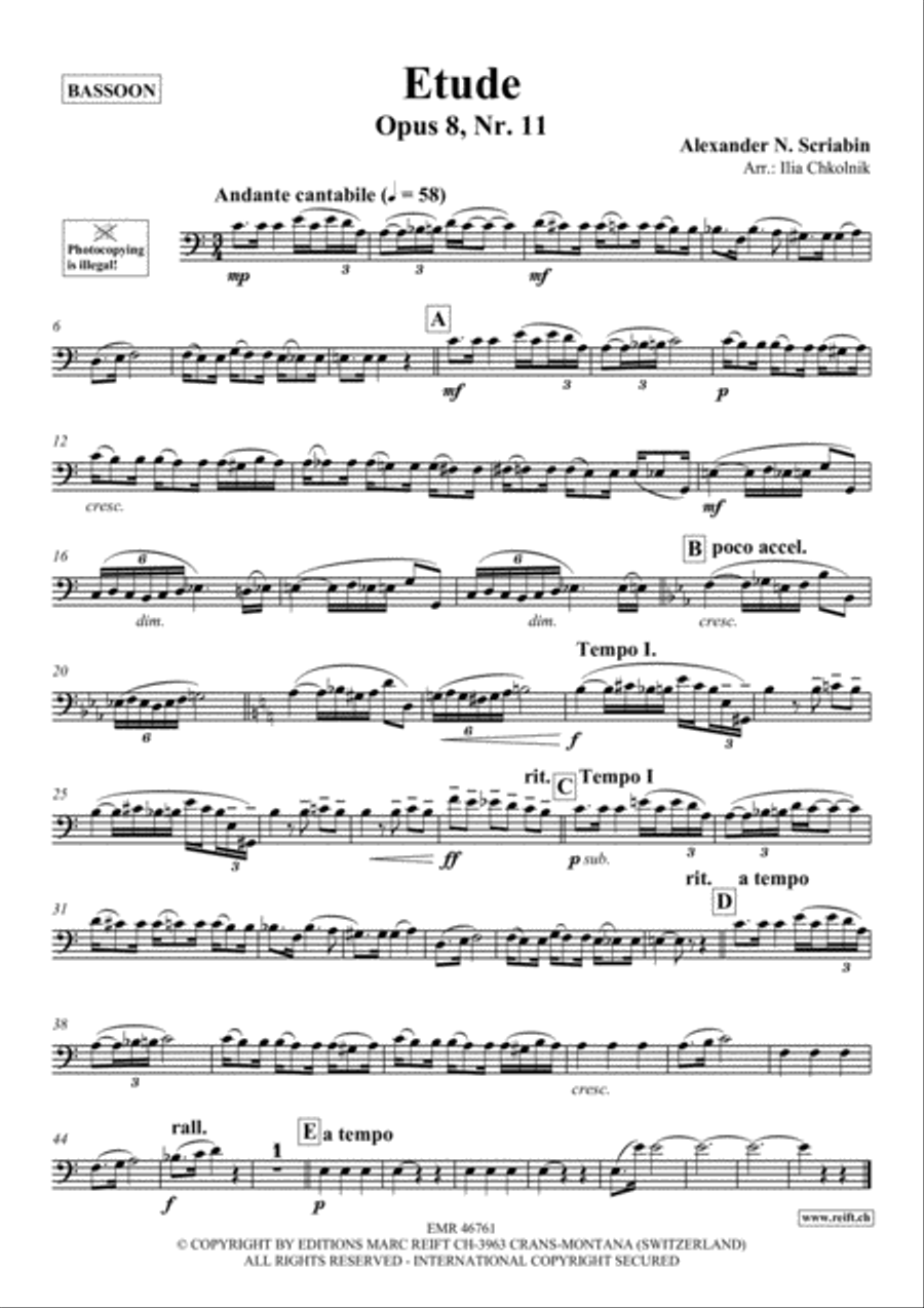 Etude Bassoon Solo scores gallery preview page 2